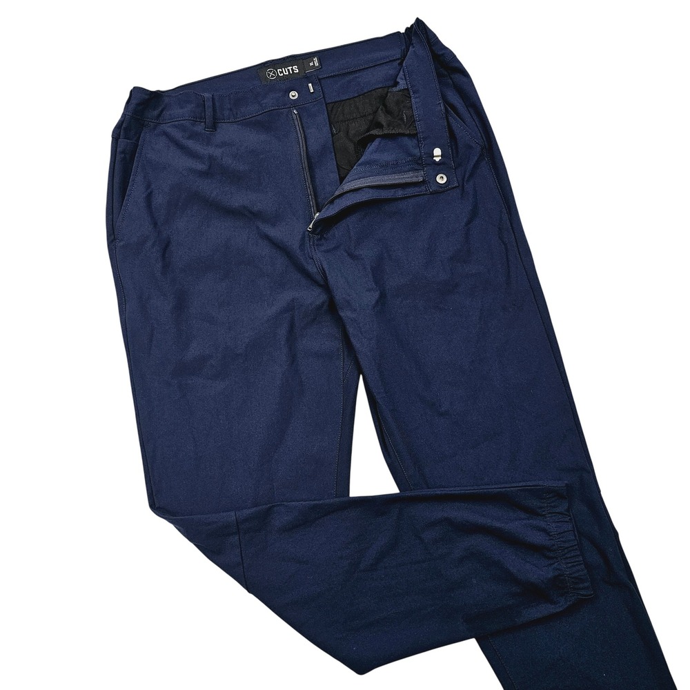 Cuts AO Jogger Pants Mens XL 32x29 Navy Blue Tech Tapered Athleisure Modern
